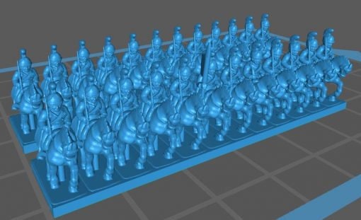 Austrian kurassiers - Great for Table Top War Games And Dioramas - Resin 6mm Miniatures -