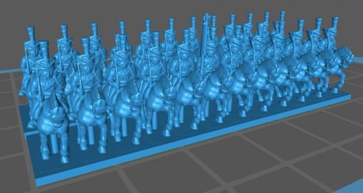 French Hussars - Great for Table Top War Games And Dioramas - Resin 6mm Miniatures -