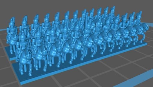 French Cuirassiers - Great for Table Top War Games And Dioramas - Resin 6mm Miniatures -