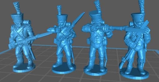 French Light Skirmishers 1808, high uniform - Great for Table Top War Games And Dioramas - Resin 28mm Miniatures -