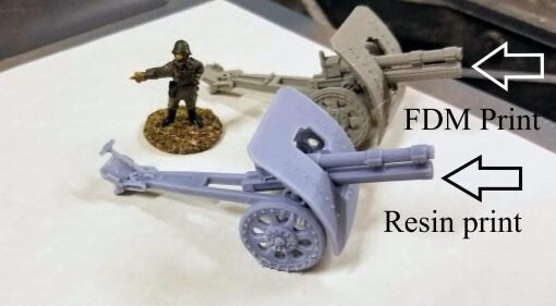 Dutch K.N.I.L. Bofors Model 1924 105 mm Howitzer - Great for Table Top War Games And Dioramas - Resin 28mm Miniatures -