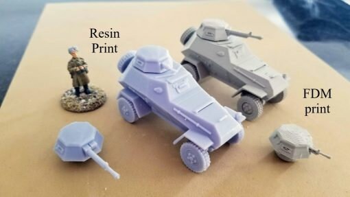 Soviet BA-64 B and D Armoured Car - Great for Table Top War Games And Dioramas - Resin 28mm Miniatures -