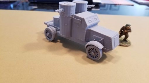 Vickers Peerless Armoured Car - Great for Table Top War Games And Dioramas - Resin 28mm Miniatures -