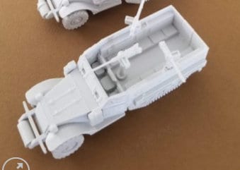 American M 3 halftrack - Great for Table Top War Games And Dioramas - Resin 28mm Miniatures -