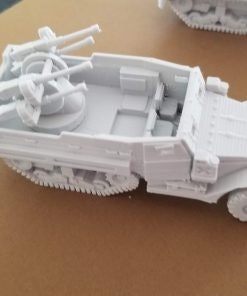 M 16 Meat Chopper Motor Gun Carriage - Great for Table Top War Games And Dioramas - Resin 28mm Miniatures -