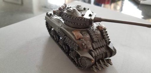 Sherman with Culin Cutter - Great for Table Top War Games And Dioramas - Resin 28mm Miniatures -