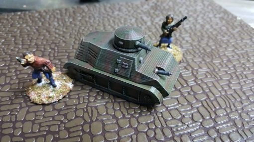 Spanish Civil War Trubia Naval Tank - Great for Table Top War Games And Dioramas - Resin 28mm Miniatures -