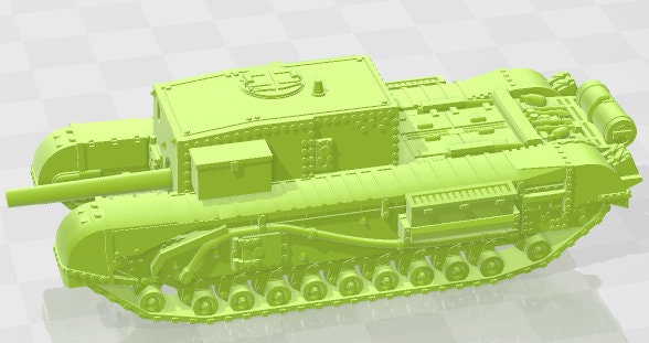 Churchill 3in Gun Carrier - 1:100 scale - UK - Tanks - Armored Vehicle - World Of Tanks - War Game - Wargaming - Axis and Allies
