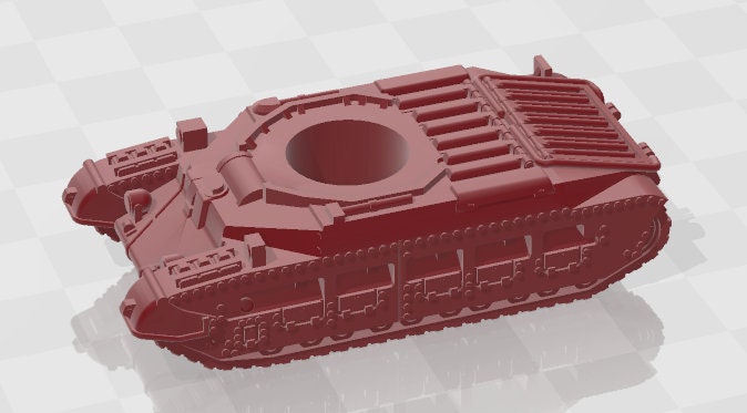 A12 Matilda II - 1/100 Scale - UK - Tanks - Armored Vehicle - World Of Tanks - War Game - Wargaming - Axis and Allies - Tabletop Games