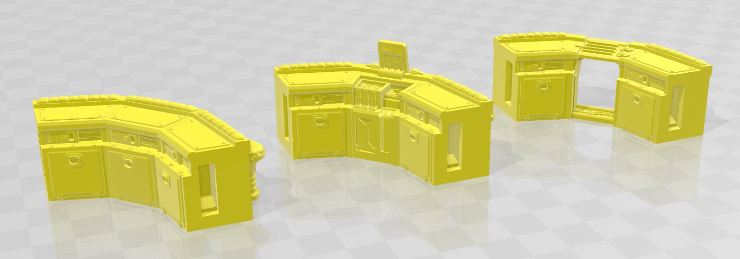 Cantina Bar Modular Pieces - Novus Landing - Starfinder - Cyberpunk - Science Fiction - Syfy - RPG - Tabletop - Scatter - Terrain - 28mm/1"