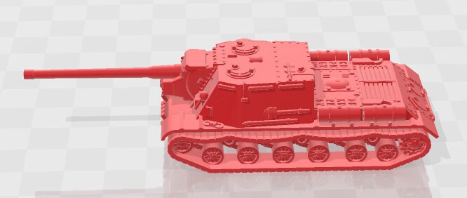 ISU-122 - 1:100 scale - USSR - Tanks - Armored Vehicle - World Of Tanks - War Game - Wargaming - Axis and Allies - Tabletop Games