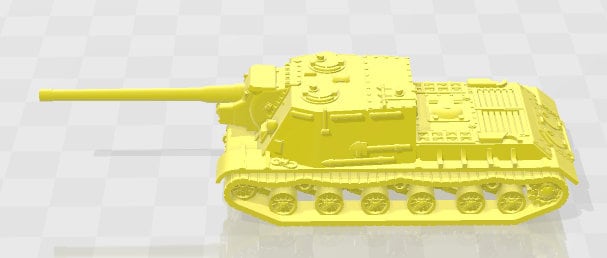 ISU-122 - 1:100 scale - USSR - Tanks - Armored Vehicle - World Of Tanks - War Game - Wargaming - Axis and Allies - Tabletop Games