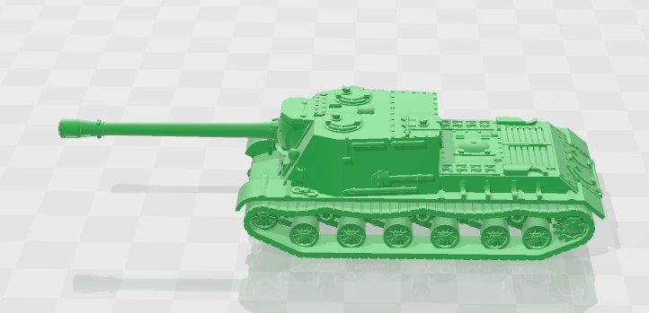 ISU-122 - 1:100 scale - USSR - Tanks - Armored Vehicle - World Of Tanks - War Game - Wargaming - Axis and Allies - Tabletop Games
