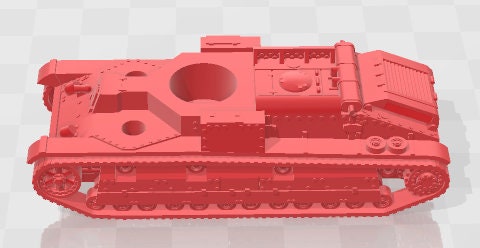 T-28 2 MG / 1 Turret -1:100 scale - USSR - Tanks - Armored Vehicle - World Of Tanks - War Game - Wargaming - Axis and Allies - Tabletop Game