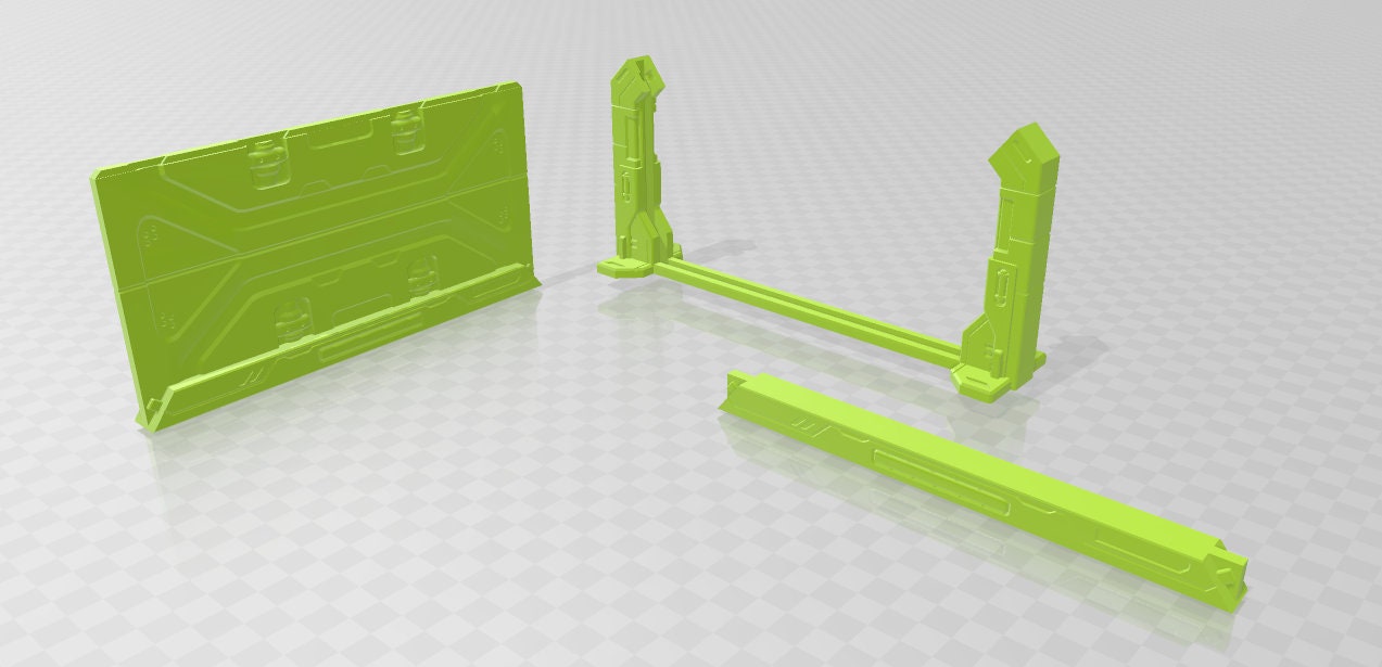 Hanger Doors - Novus Landing - Starfinder - Cyberpunk - Science Fiction - Syfy - RPG - Tabletop - Scatter - Terrain - 28 mm / 1"