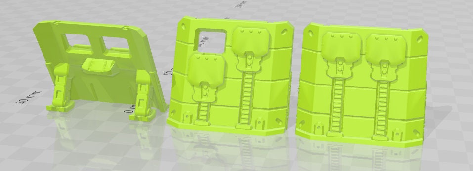 Quick Deploy Barricades - Novus Landing - Starfinder - Cyberpunk - Science Fiction - Syfy - RPG - Tabletop - Scatter- Terrain- 28 mm / 1"