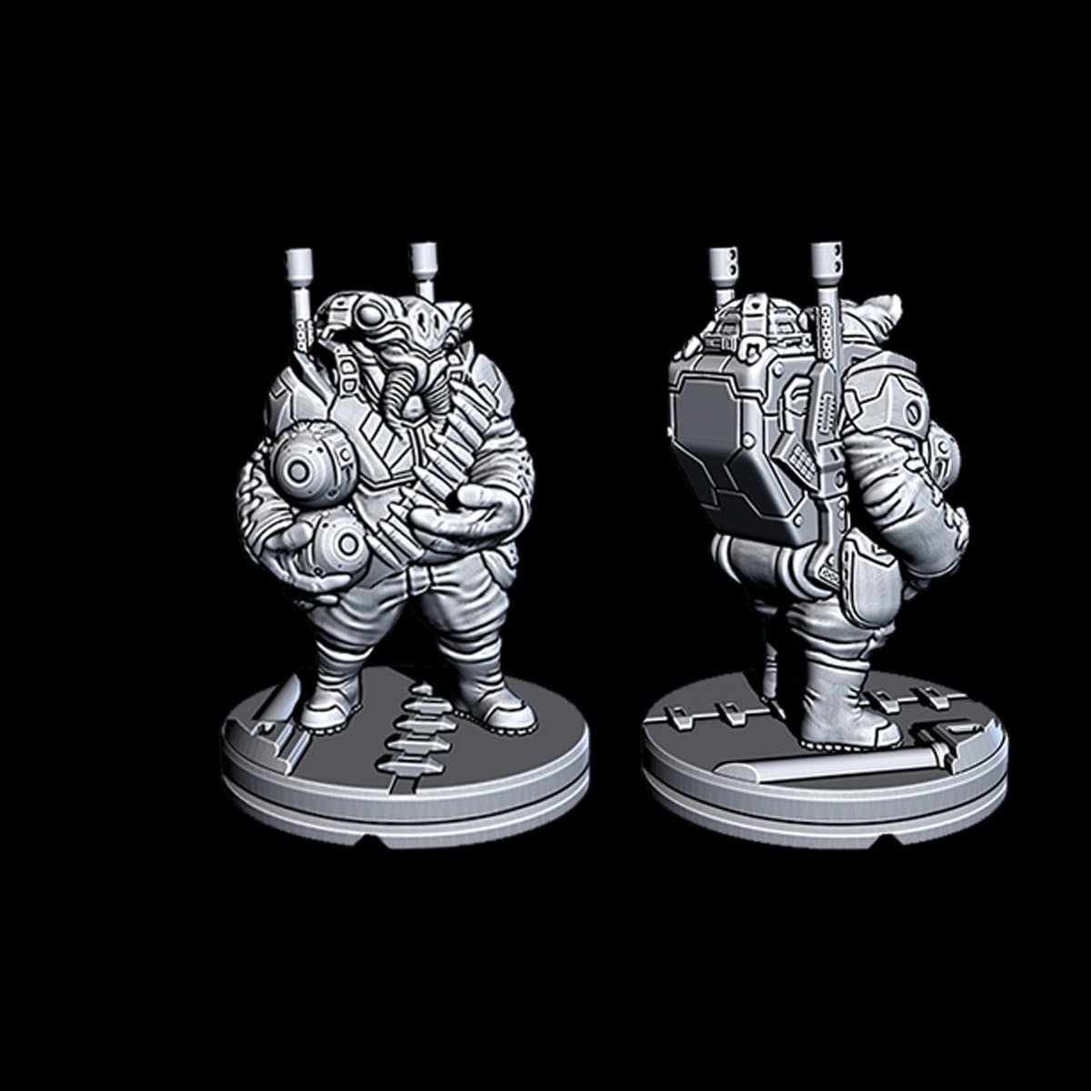 Alien Arms Dealer - Novus Landing - Starfinder - Cyberpunk - Science Fiction - Syfy - RPG - Tabletop - Scatter- Terrain- 28 mm / 1"