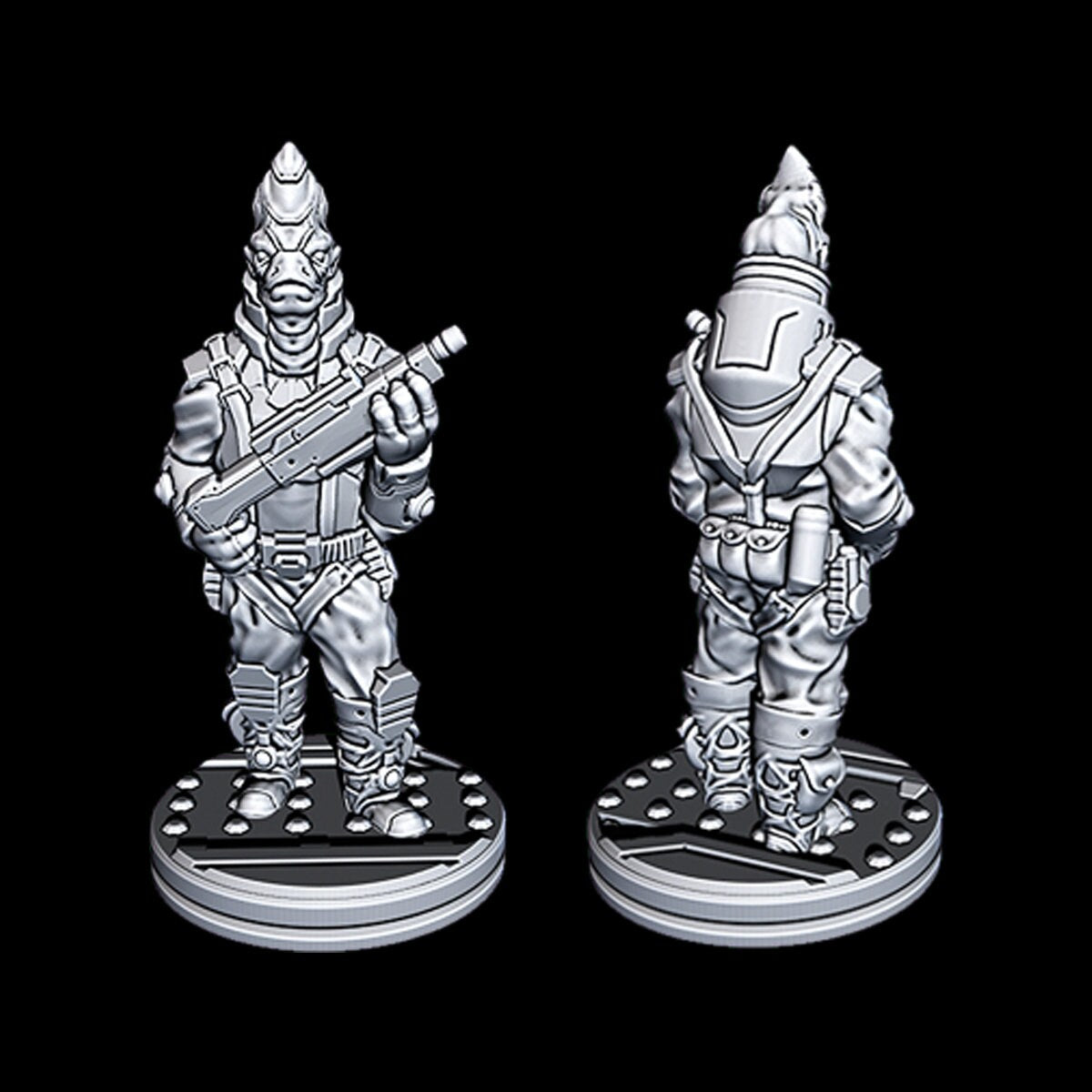 Alien Bounty Hunter - Novus Landing - Starfinder - Cyberpunk - Science Fiction - Syfy - RPG - Tabletop - Scatter- Terrain- 28 mm / 1"