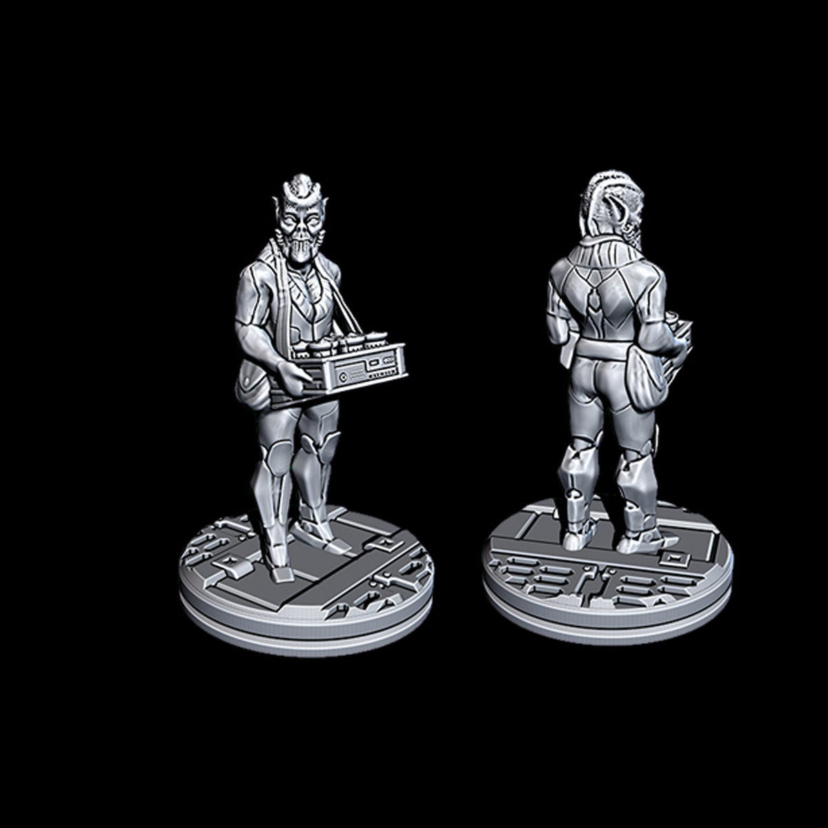 Alien Food Vendor - Novus Landing - Starfinder - Cyberpunk - Science Fiction - Syfy - RPG - Tabletop - Scatter- Terrain- 28 mm / 1"