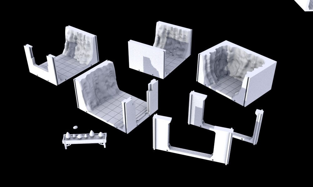 Rock Room - Atomic Shelter - Atom Punk - Starfinder - Cyberpunk - Science Fiction - Syfy - RPG - Tabletop - Scatter - 28mm