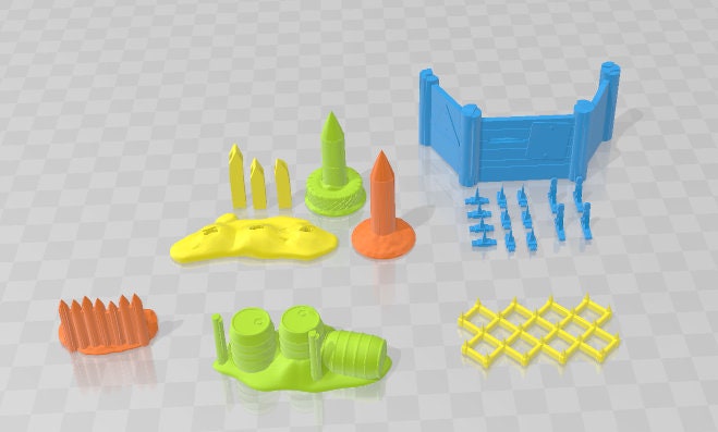 Obstacles Set - Oasis in the Sea of Dirt - Atom Punk - Starfinder - Cyberpunk - Science Fiction - Syfy - RPG - Tabletop- Scatter-28mm