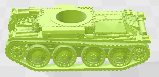 PZ38T w/ Turret for type - 1:100 scale - Germany - Tanks - Armored Vehicle - World Of Tanks - War Game - Wargaming -Tabletop Games