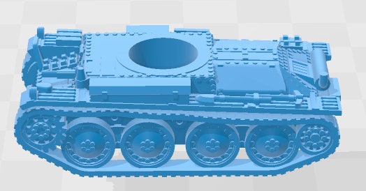 PZ38T w/ Turret for type - 1:100 scale - Germany - Tanks - Armored Vehicle - World Of Tanks - War Game - Wargaming -Tabletop Games
