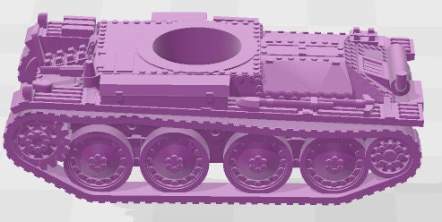 PZ38T w/ Turret for type - 1:100 scale - Germany - Tanks - Armored Vehicle - World Of Tanks - War Game - Wargaming -Tabletop Games