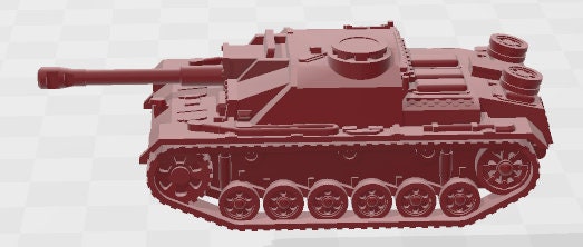STUG IIIG - STUGH42 - 1:100 scale - Germany - Tanks - Armored Vehicle - World Of Tanks - War Game - Wargaming -Tabletop Games