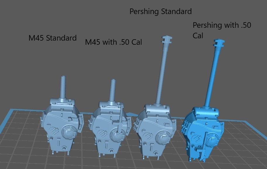 M45 & Pershing - 1:100 scale - USA - Tanks - Armored Vehicle - World Of Tanks - War Game - Wargaming - Axis and Allies - Tabletop Games