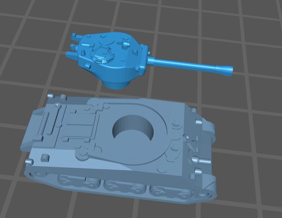 M4A2 w/turret - 1:200 - US - Tanks - Armored Vehicle - World Of Tanks - War Game - Wargaming - Axis and Allies - Tabletop Games