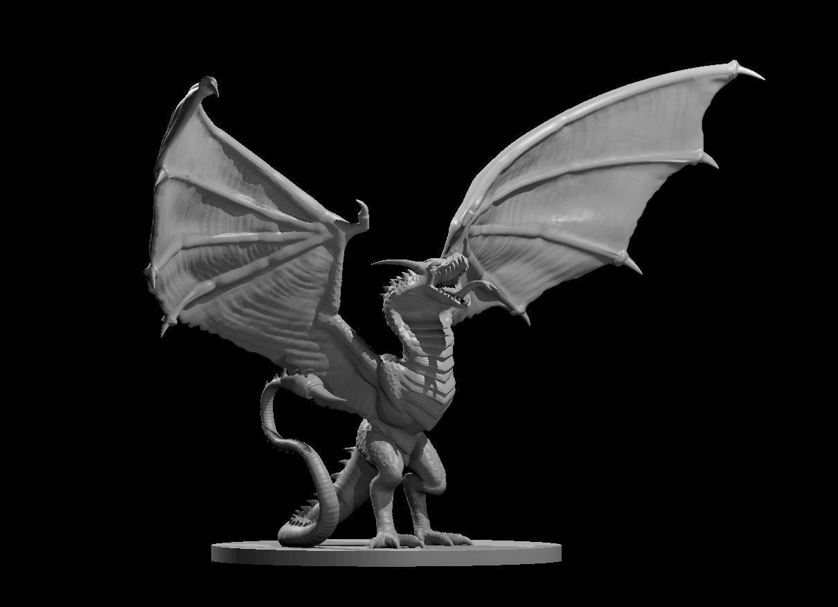 Wyvern Mini - DND - Pathfinder - Dungeons & Dragons - RPG - Tabletop - mz4250- Miniature - 28 mm - 1" Scale