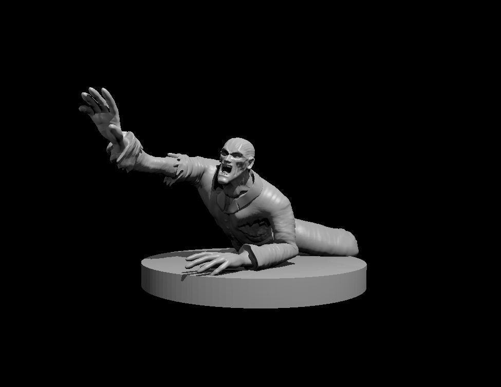 Zombie Male Mini - DND - Pathfinder - Dungeons & Dragons - RPG - Tabletop - mz4250- Miniature - 28 mm - 1" Scale