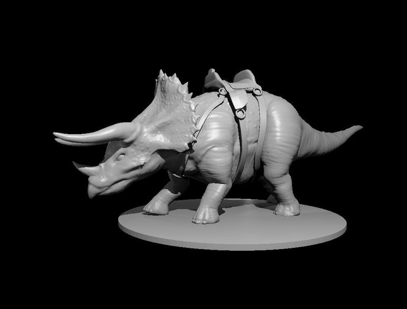 Triceratops Mini - DND - Pathfinder - Dungeons & Dragons - RPG - Tabletop - mz4250- Miniature-28mm-1"Scale