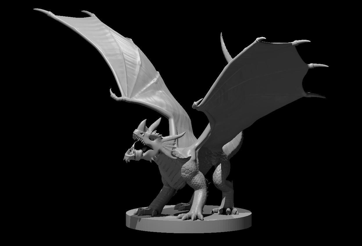 Blue Dragon Wyrmling Chromatic Mini - DND - Pathfinder - Dungeons & Dragons - RPG - Tabletop - mz4250- Miniature-28mm-1"Scale