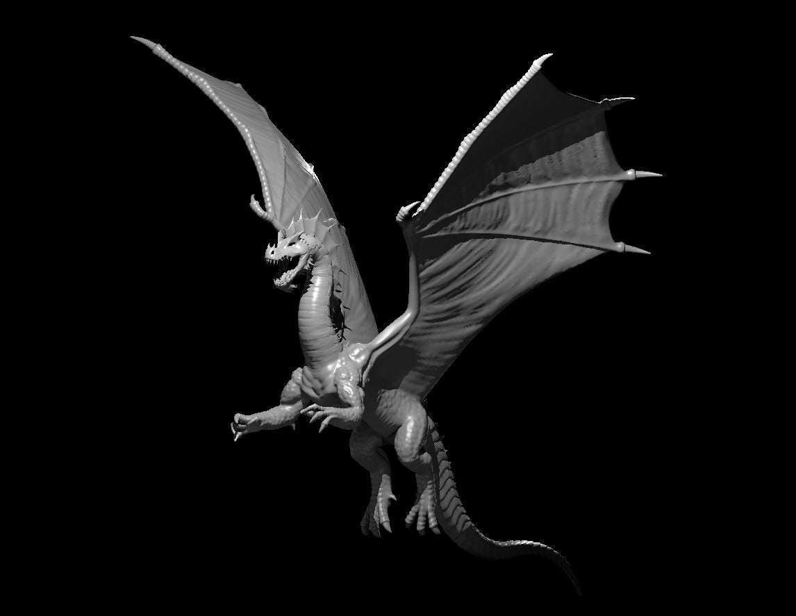 Green Dragon Ancient Chromatic Mini - DND - Pathfinder - Dungeons & Dragons - RPG - Tabletop - mz4250- Miniature-28mm-1"Scale