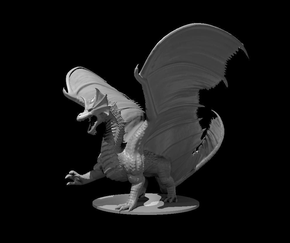 Adult Brass Dragon Metallic Mini - DND - Pathfinder - Dungeons & Dragons - RPG - Tabletop - mz4250- Miniature-28mm-1"Scale