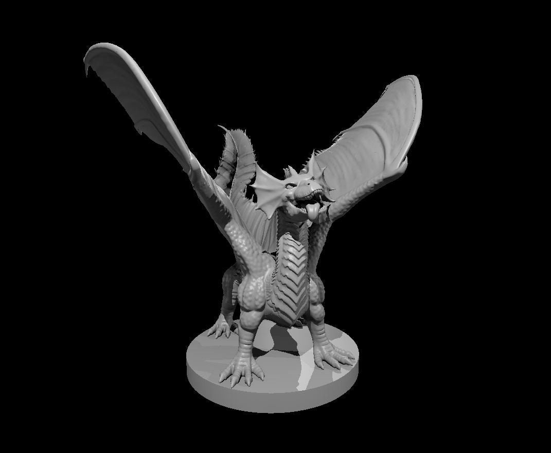 Wyrmling Brass Dragon Metallic Mini - DND - Pathfinder - Dungeons & Dragons - RPG - Tabletop - mz4250- Miniature-28mm-1"Scale