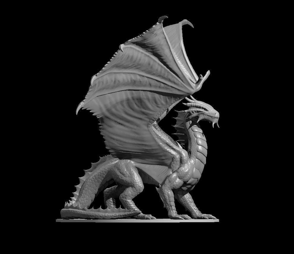 Ancient Bronze Dragon Metallic Mini - DND - Pathfinder - Dungeons & Dragons - RPG - Tabletop - mz4250- Miniature-28mm-1"Scale
