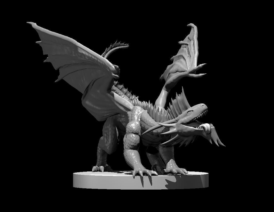 Wyrmling Silver Dragon Metallic Mini - DND - Pathfinder - Dungeons & Dragons - RPG - Tabletop - mz4250- Miniature-28mm-1"Scale