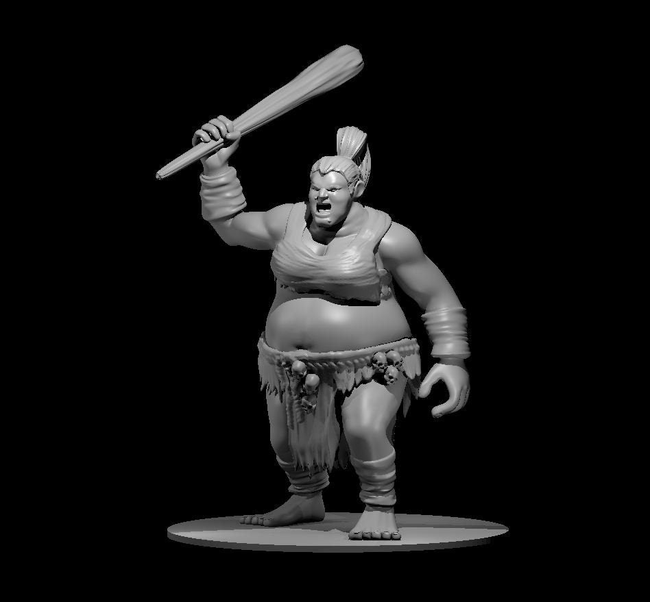 Hill Giants Mini - DND - Pathfinder - Dungeons & Dragons - RPG - Tabletop - mz4250- Miniature-28mm-1"Scale