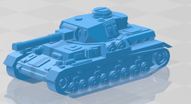 PZ4G w/turret - 1:100 scale - Germany - Tanks - Armored Vehicle - World Of Tanks - War Game - Wargaming - Axis and Allies - Tabletop Games