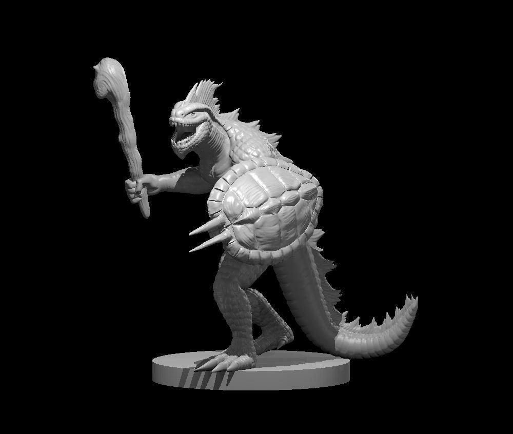 Lizardfolk Mini - DND - Pathfinder - Dungeons & Dragons - RPG - Tabletop - mz4250- Miniature-28mm-1"Scale