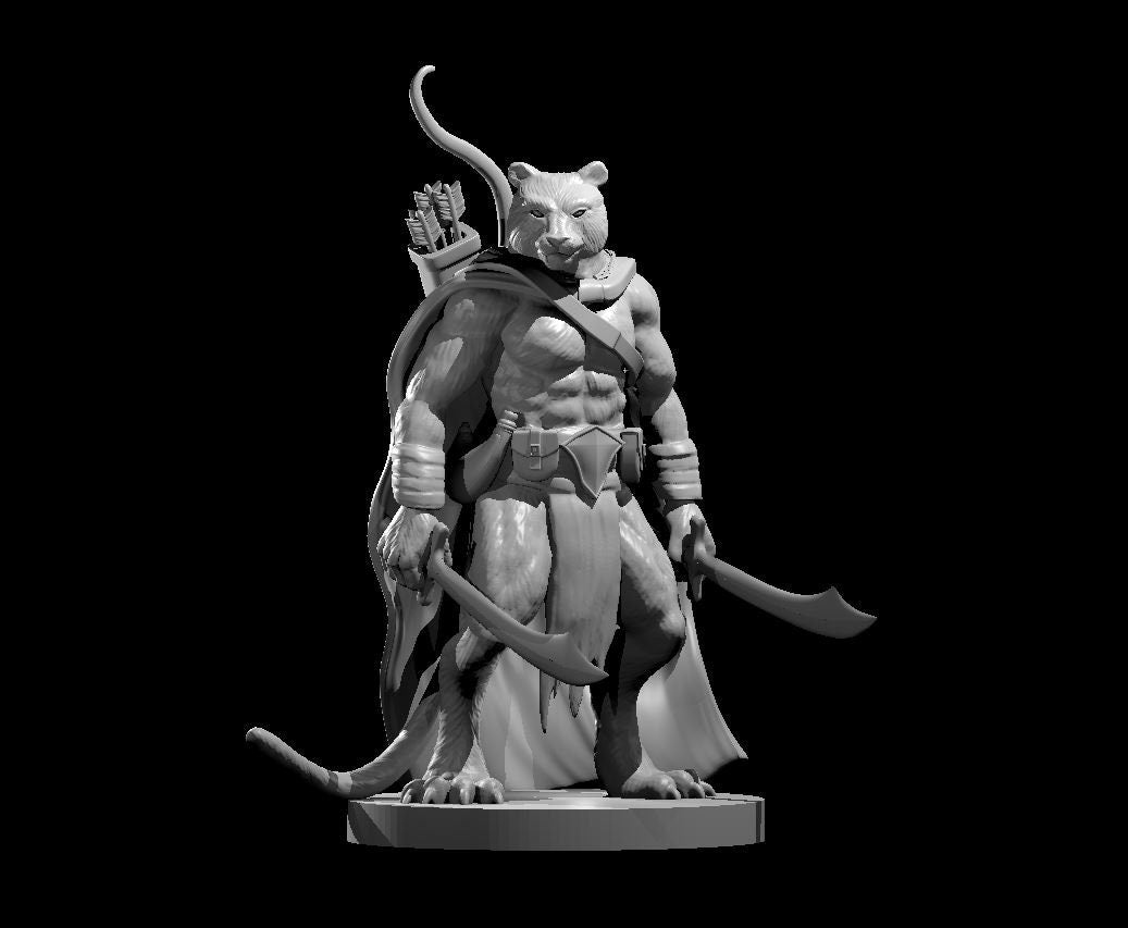 Weretiger Mini - DND - Pathfinder - Dungeons & Dragons - RPG - Tabletop - mz4250- Miniature-28mm-1"Scale