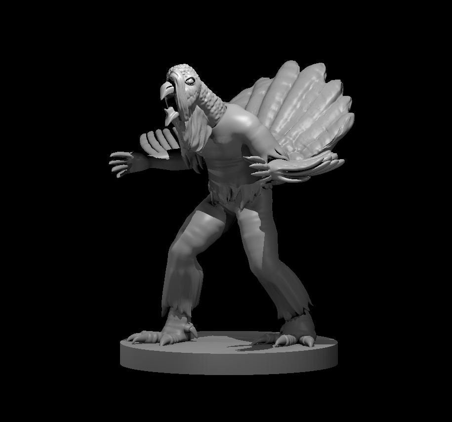 Wereturkey Mini - DND - Pathfinder - Dungeons & Dragons - RPG - Tabletop - mz4250- Miniature-28mm-1"Scale