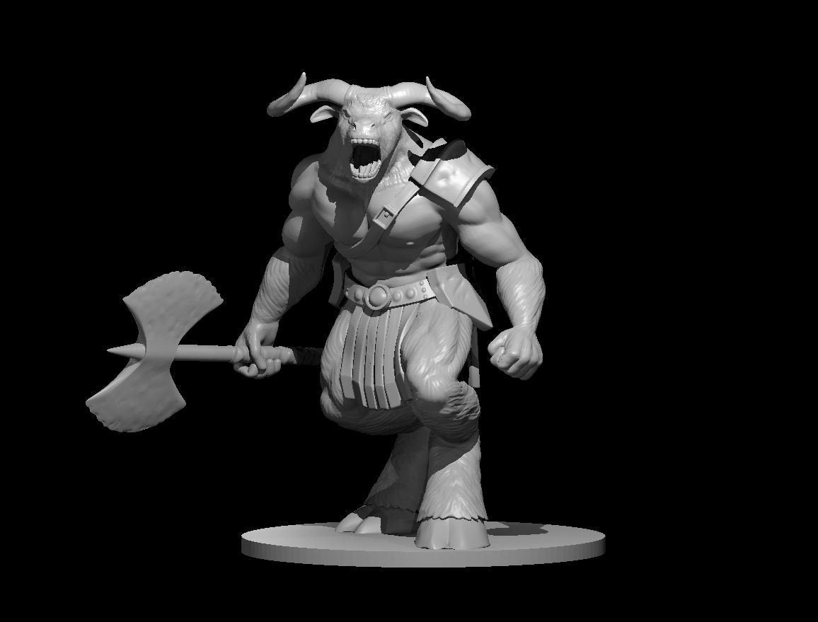 Minotaur Mini - DND - Pathfinder - Dungeons & Dragons - RPG - Tabletop - mz4250- Miniature-28mm-1"Scale