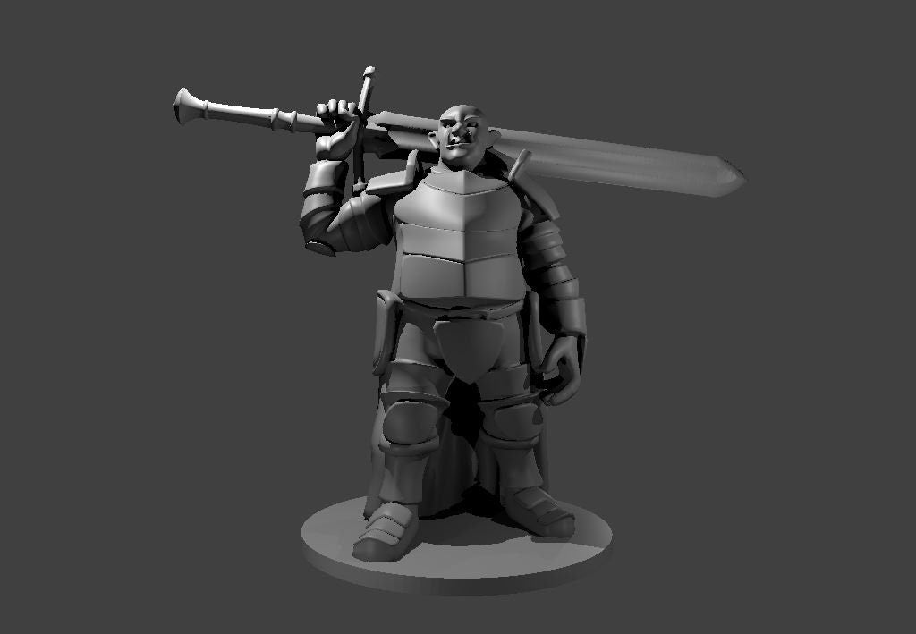 Ogre Mini - DND - Pathfinder - Dungeons & Dragons - RPG - Tabletop - mz4250- Miniature-28mm-1"Scale