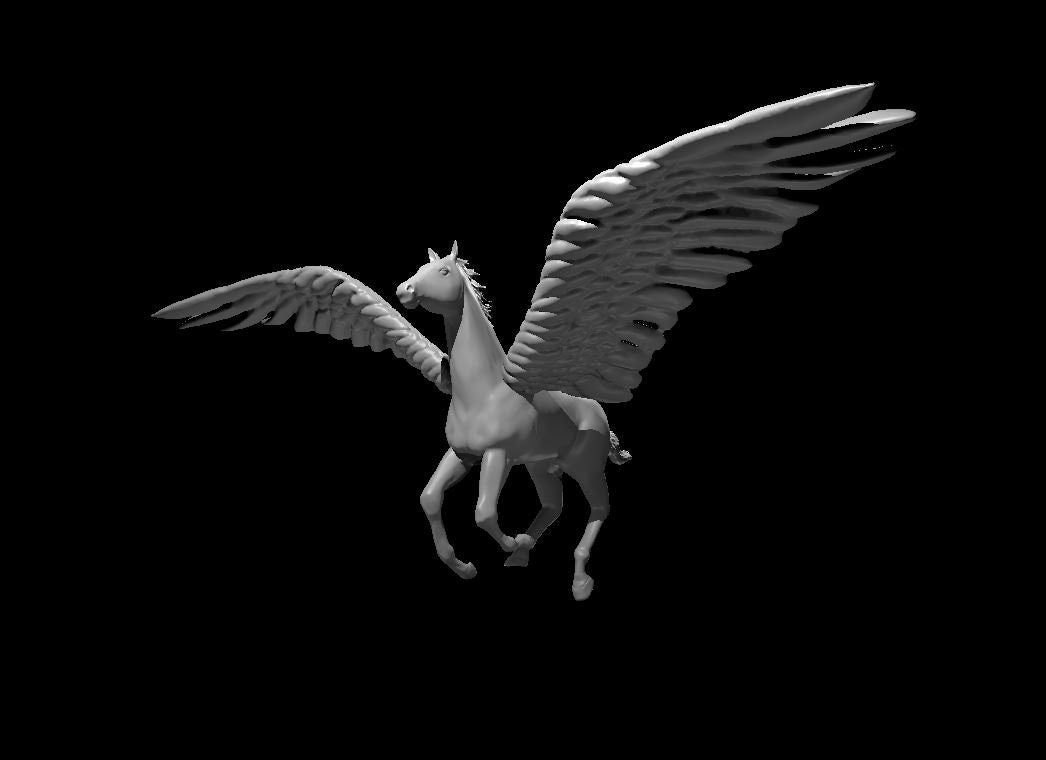 Pegasus Mini - DND - Pathfinder - Dungeons & Dragons - RPG - Tabletop - mz4250- Miniature-28mm-1"Scale