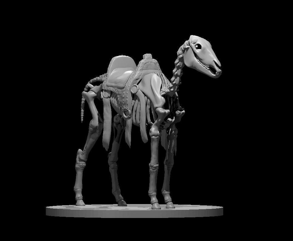 Skeleton Warhorse Mini - DND - Pathfinder - Dungeons & Dragons - RPG - Tabletop - mz4250- Miniature-28mm-1"Scale