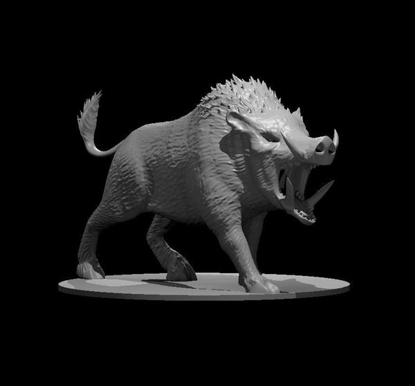 Giant Boar Mini - DND - Pathfinder - Dungeons & Dragons - RPG - Tabletop - mz4250- Miniature-28mm-1"Scale